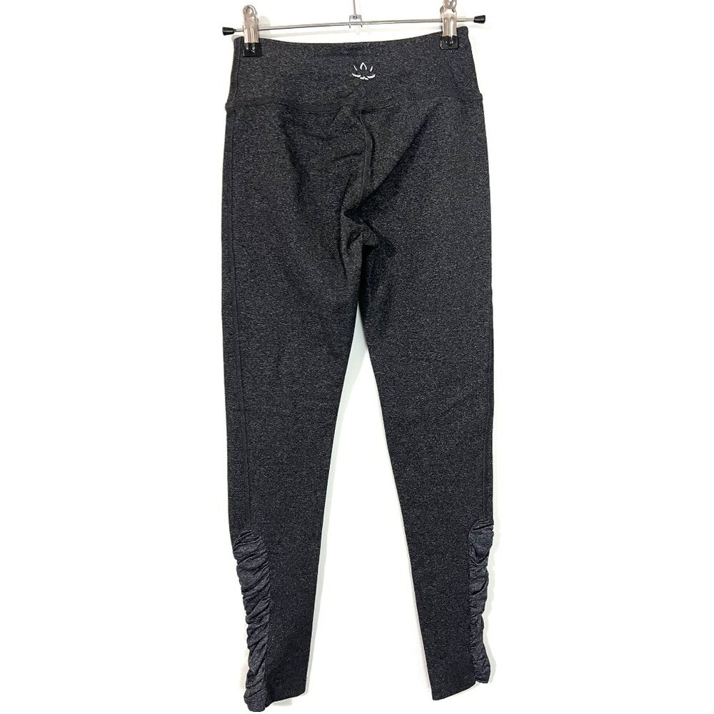 Beyond‎ Yoga Heather Gray Spacedye Ruched Side Hem Leggings Size XS